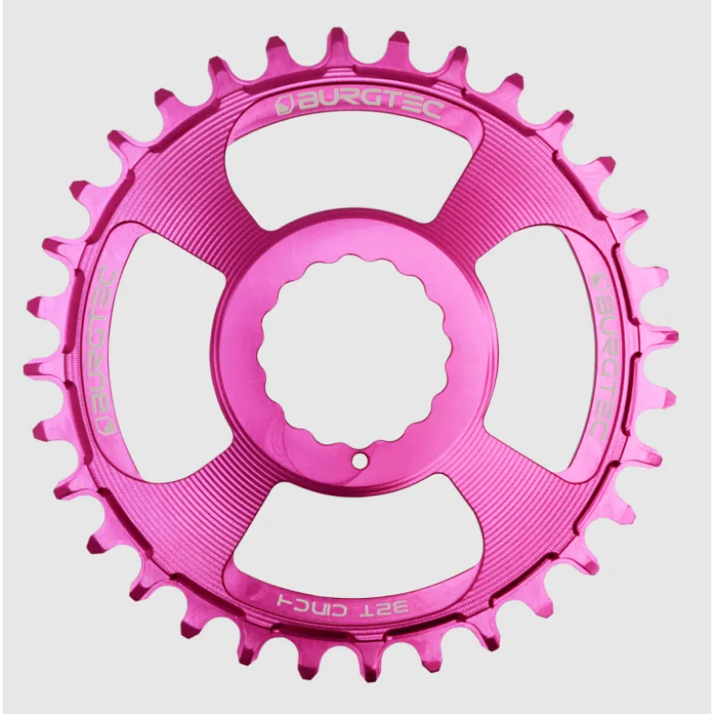 Pinion față pentru bicicletă BURGTEC Cinch Thick Thin Chainring ­34T ­Purple Rain Mai ieftin